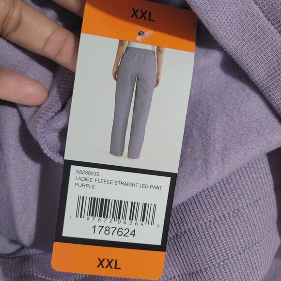 NEW Puma Ladies Fleece Straight Leg Pant XXL Purple Cotton Blend// 25PT - Picture 7 of 9